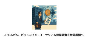 JPモルガン、ビットコイン・イーサリアム担保融資を世界展開へ