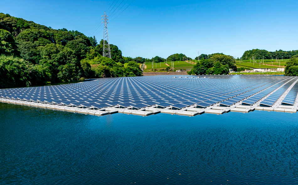 水上型太陽光発電の設置例2